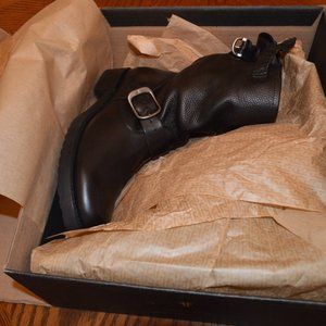 Frye Boots Black Veronica Short with Silver Buckle